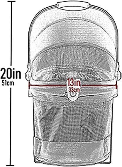 No-Zip View 360 Pet Safety Carrier & Car Seat for Small Dogs & Cats Push Button Entry, View 360 20-Inch, Onyx | Push Button Entry, for Small Dogs & Cats, 360 Degree Visibility