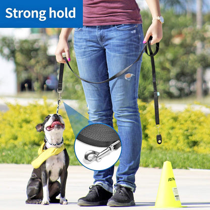 15/20/30/50/100 Ft Long Dog Training Leash with Clickers for Small, Medium and Large Dogs or Cats (50 Feet, Darkgreen)