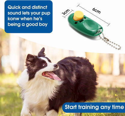 15/20/30/50/100 Ft Long Dog Training Leash with Clickers for Small, Medium and Large Dogs or Cats (50 Feet, Darkgreen)