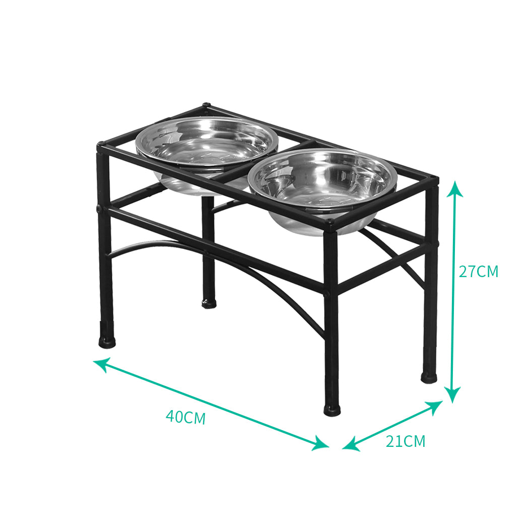 Pawz Pet Feeder Bowl Dual Elevated Raised Dog Puppy Stainless-Stee